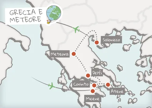 Mappa Itinerario Grecia e Meteore